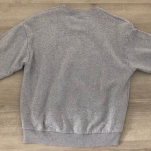 American Eagle Outfitters Sweaters - A gray crewneck with colourful stripes American Eagle Outfitters Sweaters - A gray crewneck with colourful stripes